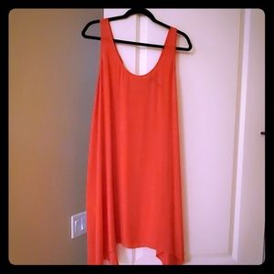 BCBGMaxAzria Poppy color asymmetrical dress